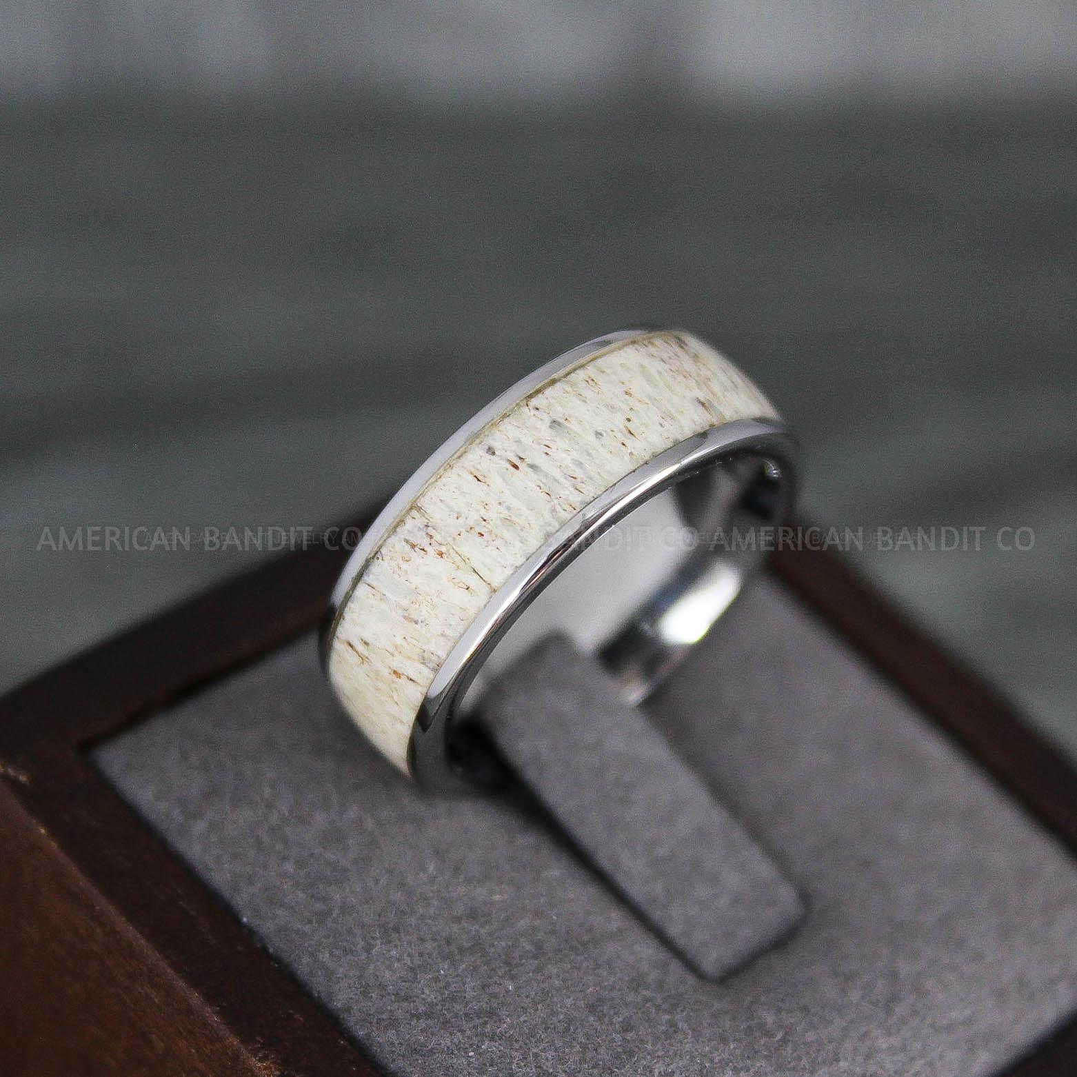 IMG_7814 Deer Antler Rings, Couple Rings, Antler Wedding Bands, Deer Hunting Rings, Deer Hunting Rings - Image 1