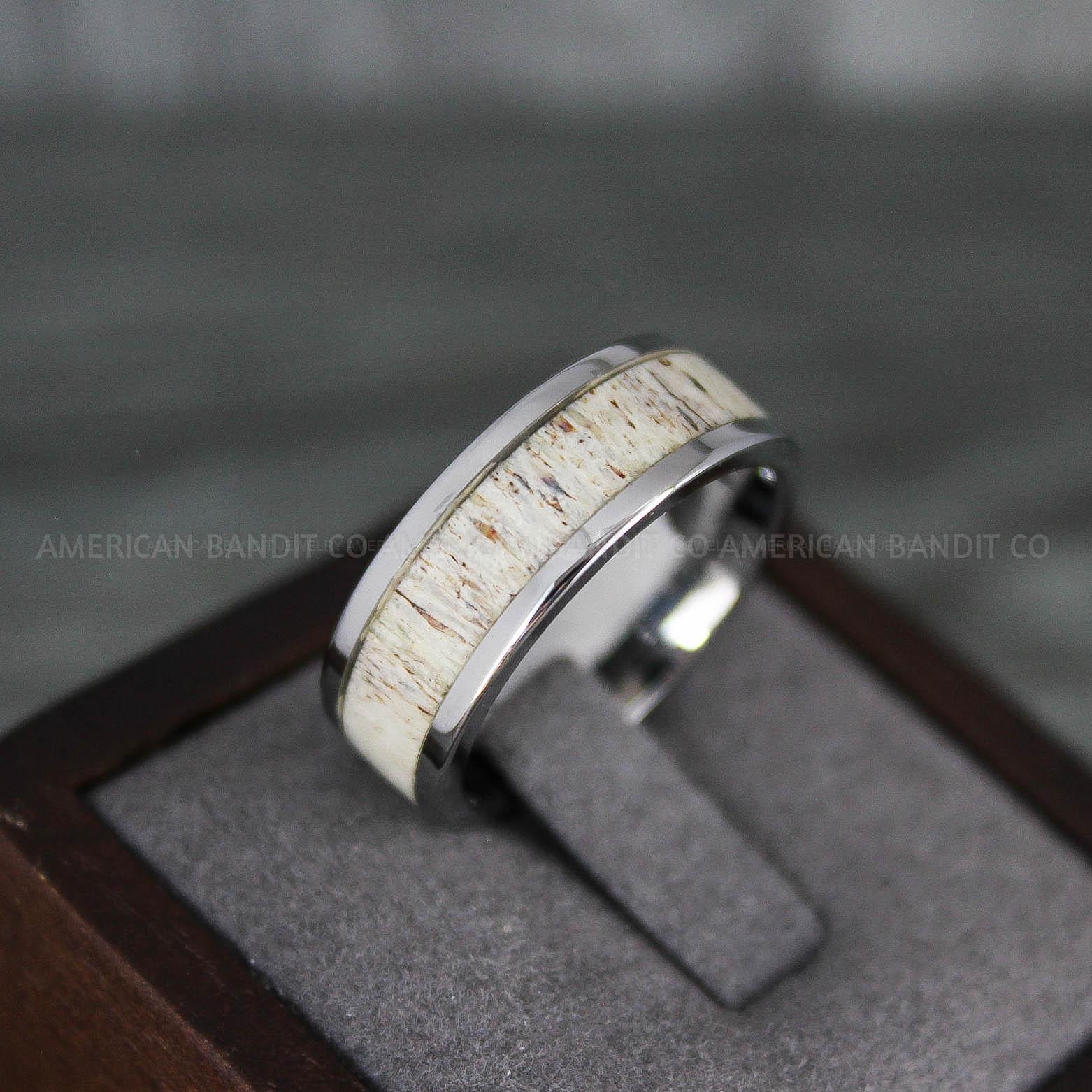 IMG_7821 Deer Antler Rings, Couple Rings, Antler Wedding Bands, Deer Hunting Rings, Deer Hunting Rings - Image 1