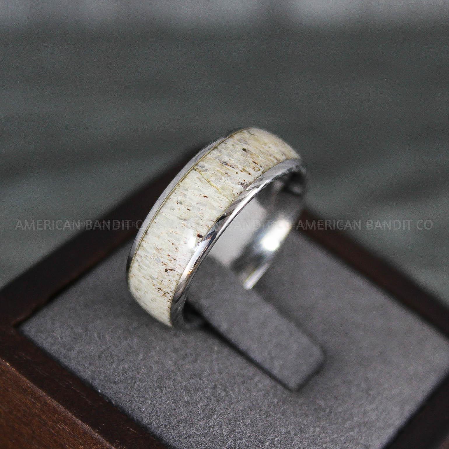 IMG_7827 Deer Antler Rings, Couple Rings, Antler Wedding Bands, Deer Hunting Rings, Deer Hunting Rings - Image 1
