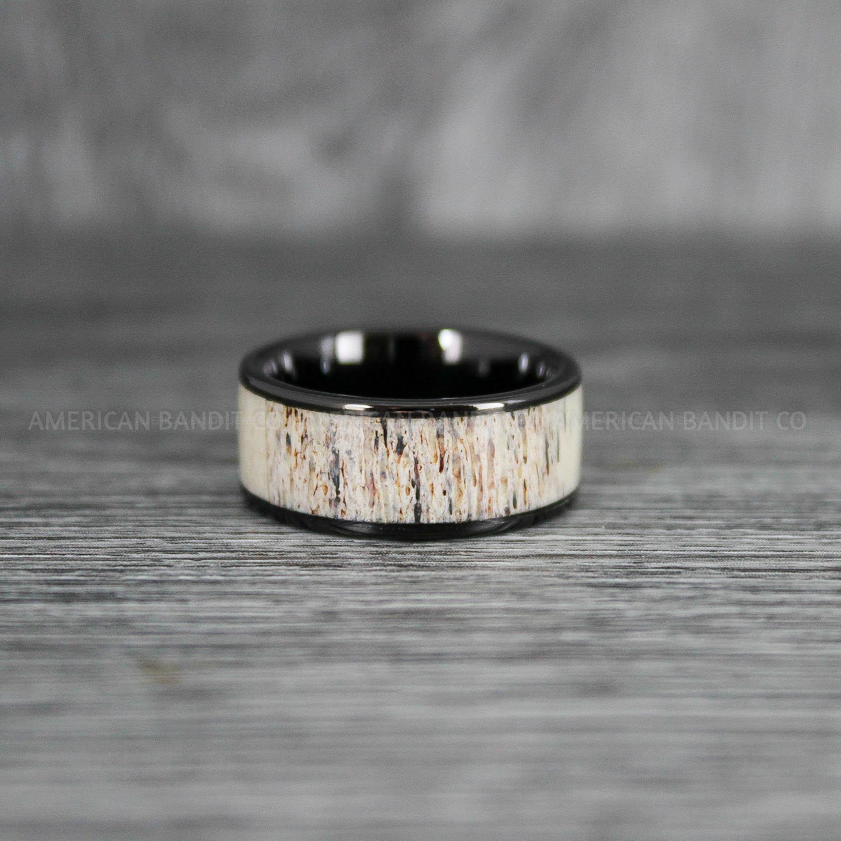 IMG_7848 Deer Antler Rings, Couple Rings, Wedding Ring Set, Antler Wedding Bands, Deer Hunting Rings, Deer Hunting Rings - Image 1