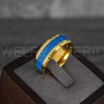 Opal Ring, Opal Wedding Band, Galaxy Ring, Galaxy Wedding Band, Crushed Opal Wedding Ring