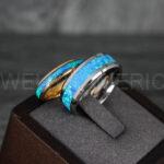 Opal Ring, Opal Wedding Band, Galaxy Ring, Galaxy Wedding Band, Crushed Opal Wedding Ring