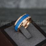 Opal Ring, Opal Wedding Band, Galaxy Ring, Galaxy Wedding Band, Crushed Opal Wedding Ring