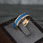 Opal Ring, Opal Wedding Band, Galaxy Ring, Galaxy Wedding Band, Crushed Opal Wedding Ring - Image 4