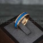 Opal Ring, Opal Wedding Band, Galaxy Ring, Galaxy Wedding Band, Crushed Opal Wedding Ring - Image 5