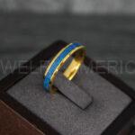 Opal Ring, Opal Wedding Band, Galaxy Ring, Galaxy Wedding Band, Crushed Opal Wedding Ring