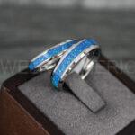 Opal Ring, Opal Wedding Band, Galaxy Ring, Galaxy Wedding Band, Crushed Opal Wedding Ring