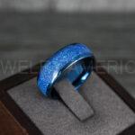 Opal Ring, Opal Wedding Band, Galaxy Ring, Galaxy Wedding Band, Crushed Opal Wedding Ring - Image 2