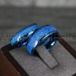 Opal Ring, Opal Wedding Band, Galaxy Ring, Galaxy Wedding Band, Crushed Opal Wedding Ring - Image 4