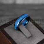 Opal Ring, Opal Wedding Band, Galaxy Ring, Galaxy Wedding Band, Crushed Opal Wedding Ring - Image 5