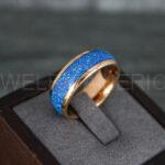 Opal Rings, Opal Wedding Bands, Galaxy Rings, Galaxy Wedding Bands, Crushed Opal Wedding Rings - Image 4