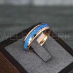 Opal Rings, Opal Wedding Bands, Galaxy Rings, Galaxy Wedding Bands, Crushed Opal Wedding Rings - Image 2