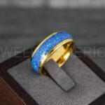 Opal Rings, Opal Wedding Bands, Galaxy Rings, Galaxy Wedding Bands, Crushed Opal Wedding Rings - Image 3