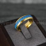 Opal Rings, Opal Wedding Bands, Galaxy Rings, Galaxy Wedding Bands, Crushed Opal Wedding Rings - Image 4