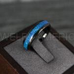 Opal Ring, Opal Wedding Band, Galaxy Ring, Galaxy Wedding Band, Crushed Opal Wedding Ring