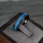 Opal Ring, Opal Wedding Band, Galaxy Ring, Galaxy Wedding Band, Crushed Opal Wedding Ring