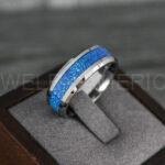 Opal Ring, Opal Wedding Band, Galaxy Ring, Galaxy Wedding Band, Crushed Opal Wedding Ring