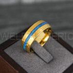 Opal Ring, Opal Wedding Band, Galaxy Ring, Galaxy Wedding Band, Crushed Opal Wedding Ring - Image 3