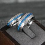 Opal Ring, Opal Wedding Band, Galaxy Ring, Galaxy Wedding Band, Crushed Opal Wedding Ring