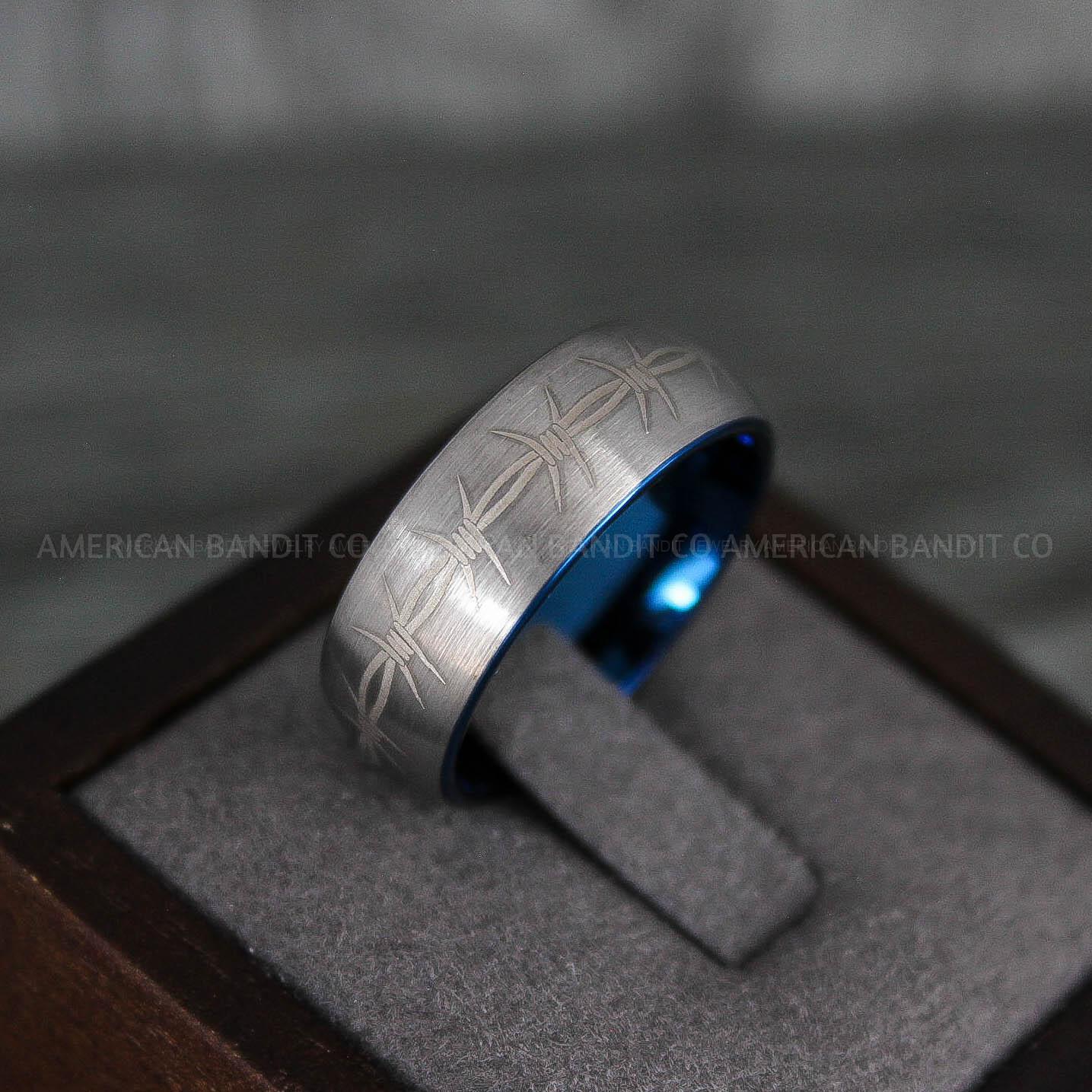 IMG_7931 Barb Wire Ring, Barbed Wire Ring, Barb Wire Wedding Ring, Biker Ring, Silver Wedding Band, Biker Wedding Band - Image 1