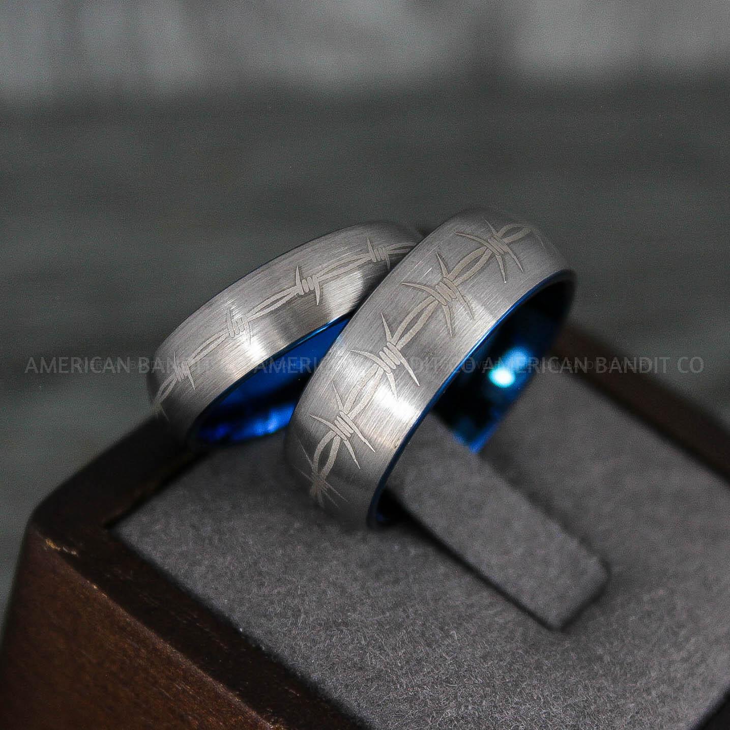 IMG_7932 Barb Wire Rings, Barbed Wire Rings, Barb Wire Wedding Rings, Biker Rings, Silver Wedding Bands, Biker Wedding Bands - Image 1