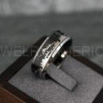 Forest Ring, Mountain Range Ring, Mountains Scene Ring, Fishing Ring, Hunting Wedding Band