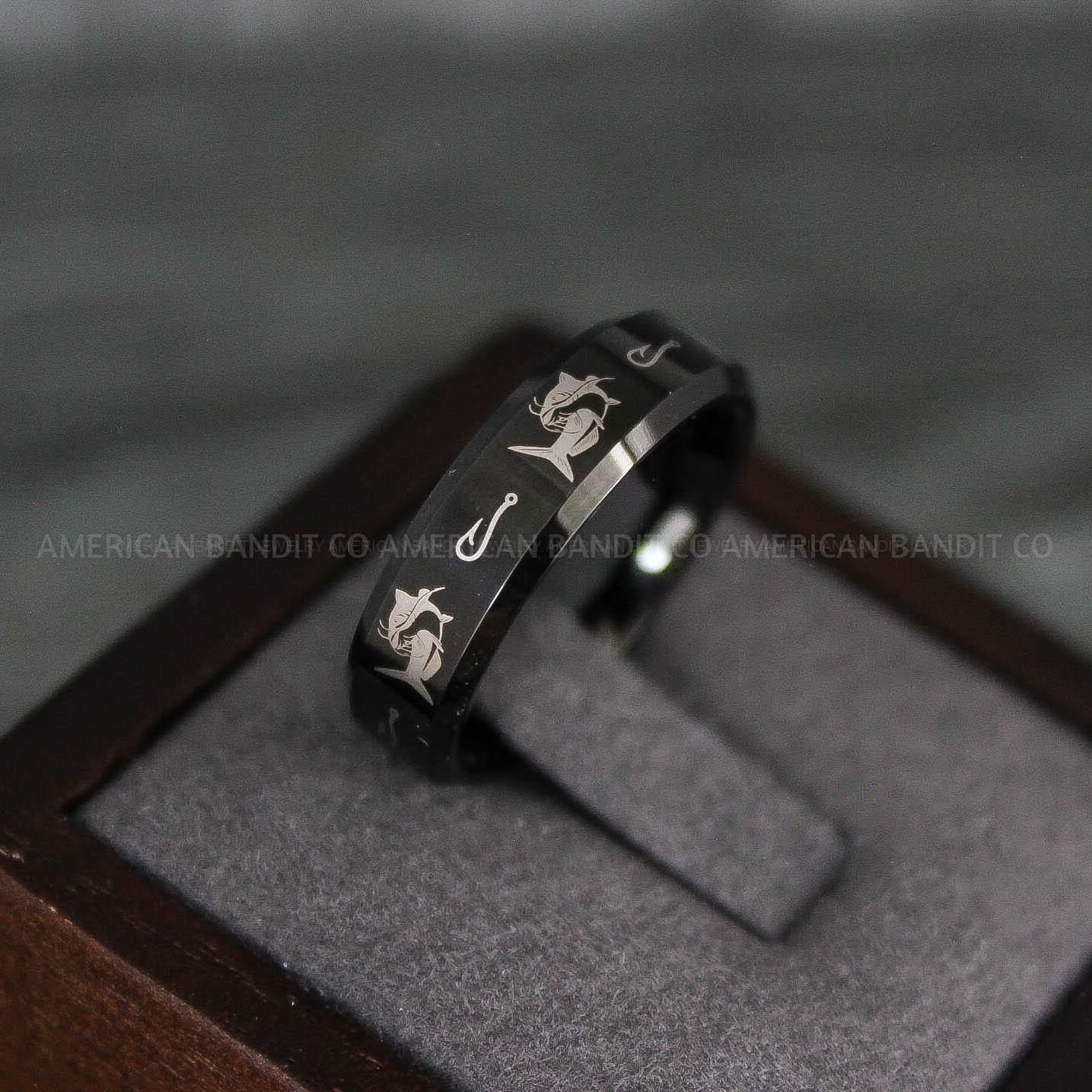 IMG_7959 Catfish Ring, Catfish Jewelry, Fishing Ring, Fisherman Ring, Catfish Wedding Ring, Hunting Ring, Fish Hooks Ring - Image 1