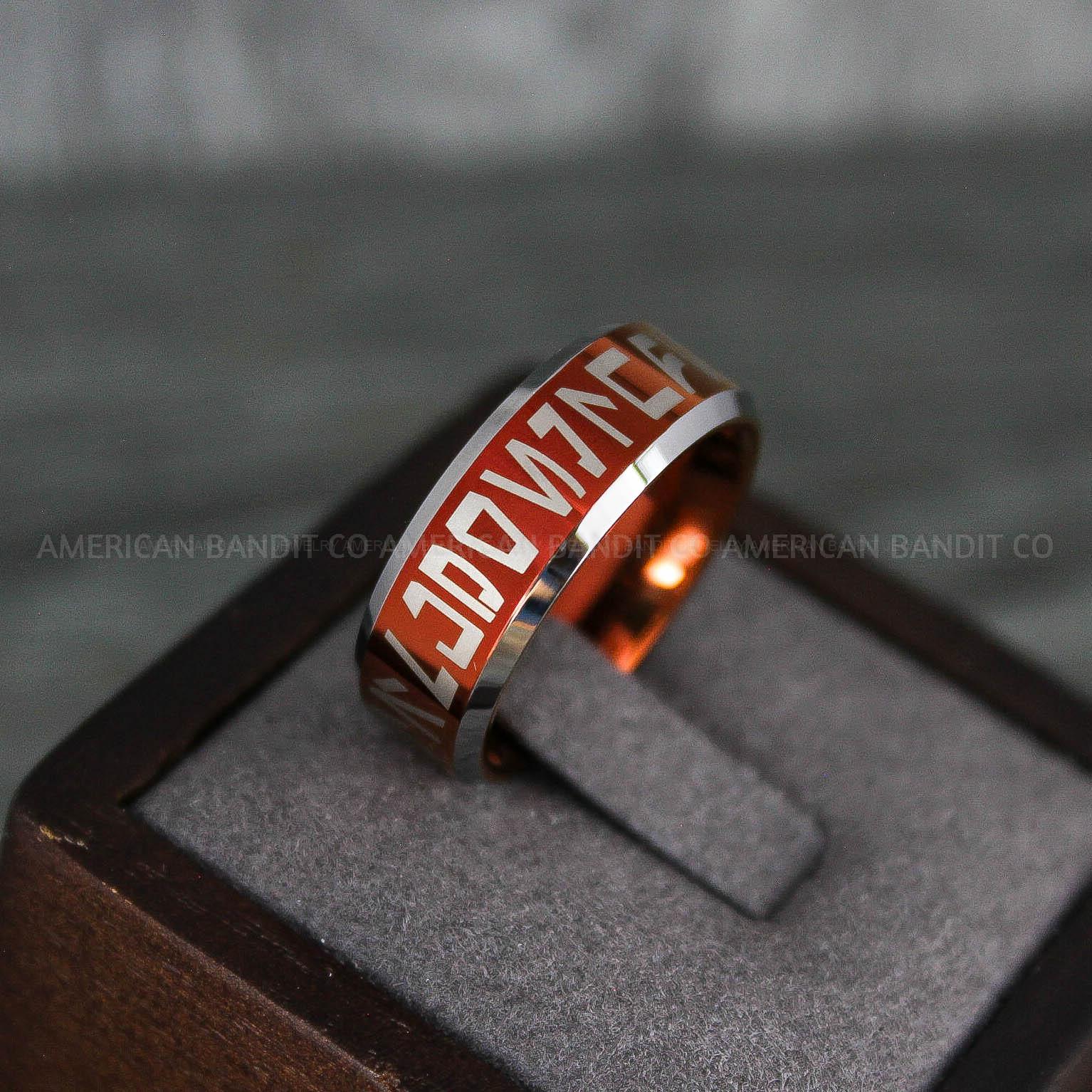 IMG_7966 Aurebesh Rings, Aurebesh Wedding Bands, Red Wedding Bands, Aurebesh Wedding Rings, Aurebesh Jewelry - Image 1
