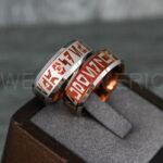 Aurebesh Rings, Aurebesh Wedding Bands, Red Wedding Bands, Aurebesh Wedding Rings, Aurebesh Jewelry