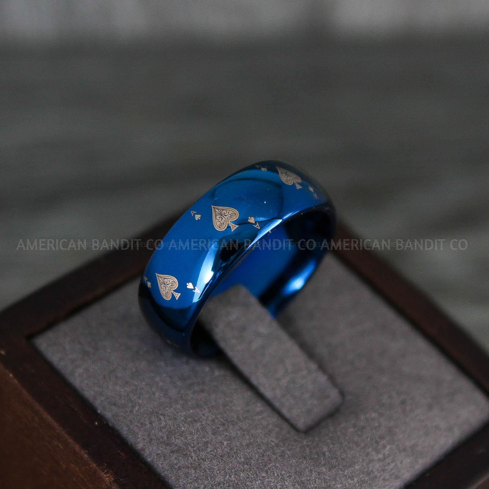 IMG_7972 Ace of Spades Rings, Poker Rings, Blackjack Rings, Poker Jewelry, Spade Rings, Spade Wedding Band - Image 1