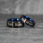 King and Queen Rings, Her King His Queen Rings, King and Queen Rings, Couple Rings, Couple Wedding Bands - Image 3