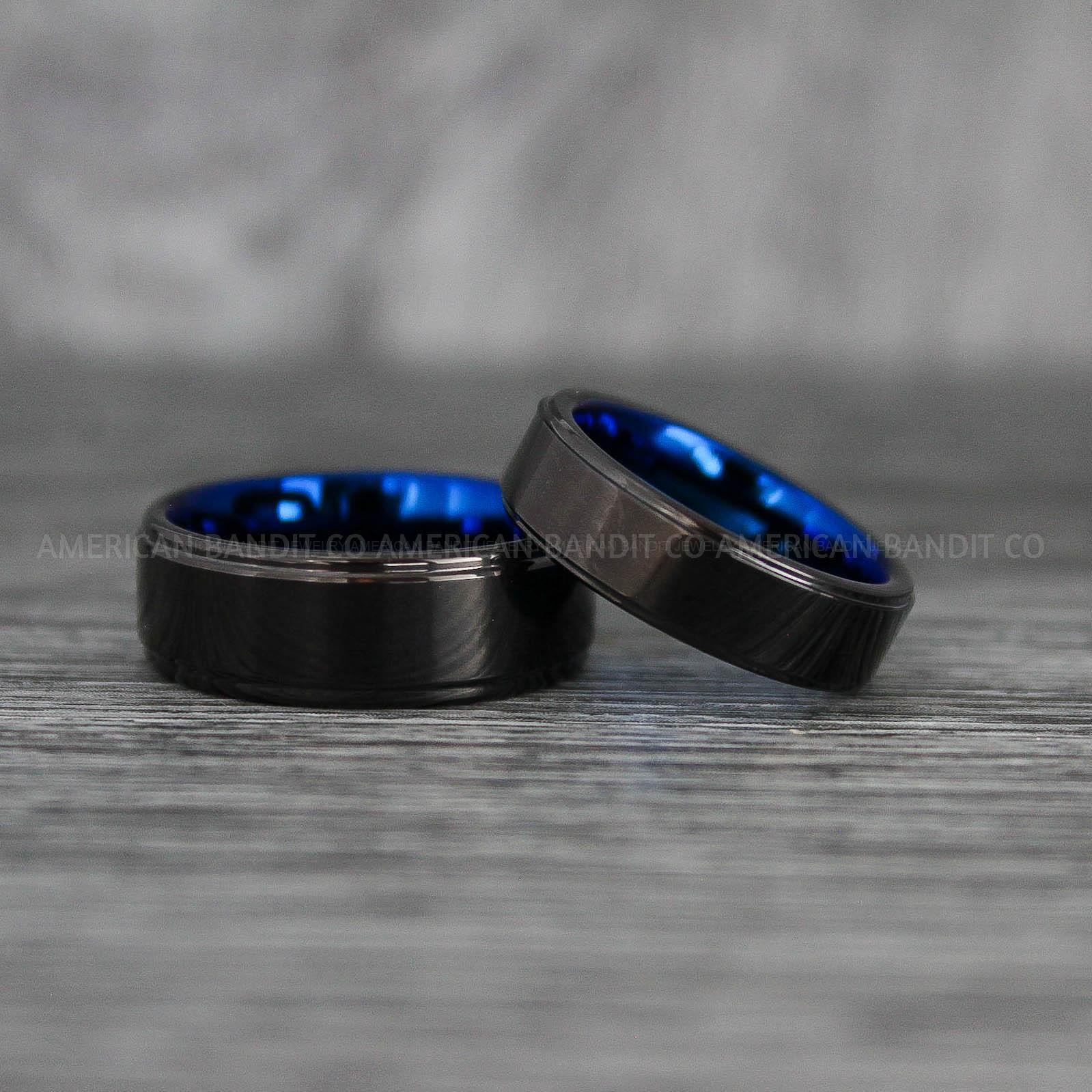 IMG_7993 Black Wedding Bands, Couple Rings, Couple Wedding Rings, Matching Rings, Matching Wedding Bands, Black Wedding Rings, Couple Jewelry - Image 1