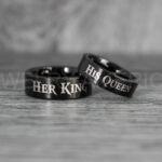 Her King His Queen Rings, King and Queen Rings, Couple Rings, Couple Wedding Bands
