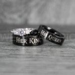 King and Queen Rings, Her King His Queen Rings, King and Queen Rings, Couple Rings, Couple Wedding Bands