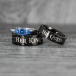 King and Queen Rings, Her King His Queen Rings, King and Queen Rings, Couple Rings, Couple Wedding Bands