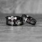 King and Queen Rings, Her King His Queen Rings, King and Queen Rings, Couple Rings, Couple Wedding Bands - Image 5