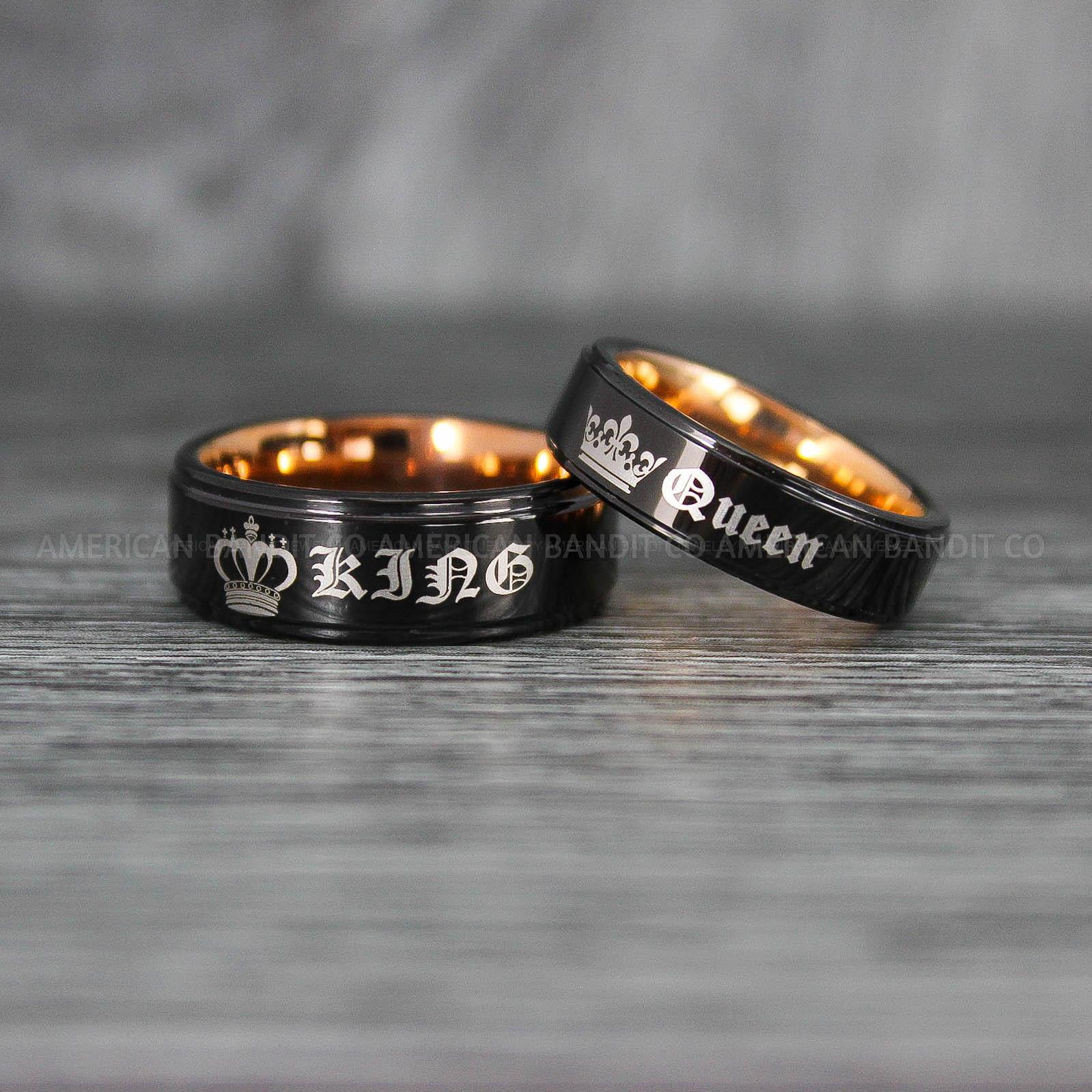 IMG_8008 King and Queen Rings, Her King His Queen Rings, King and Queen Rings, Couple Rings, Couple Wedding Bands - Image 1