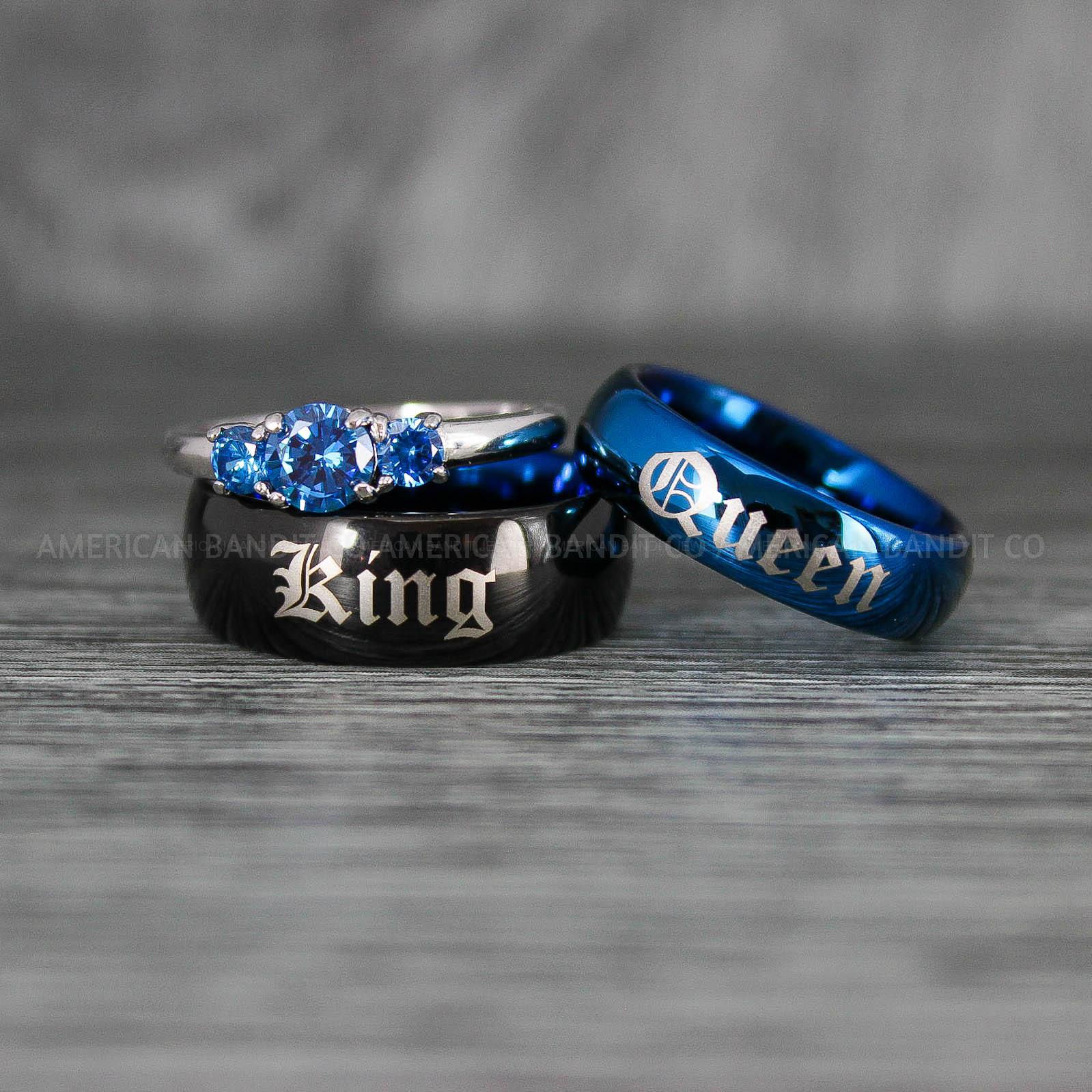 IMG_8011 King and Queen Rings, Her King His Queen Rings, King and Queen Rings, Couple Rings, Couple Wedding Bands - Image 1