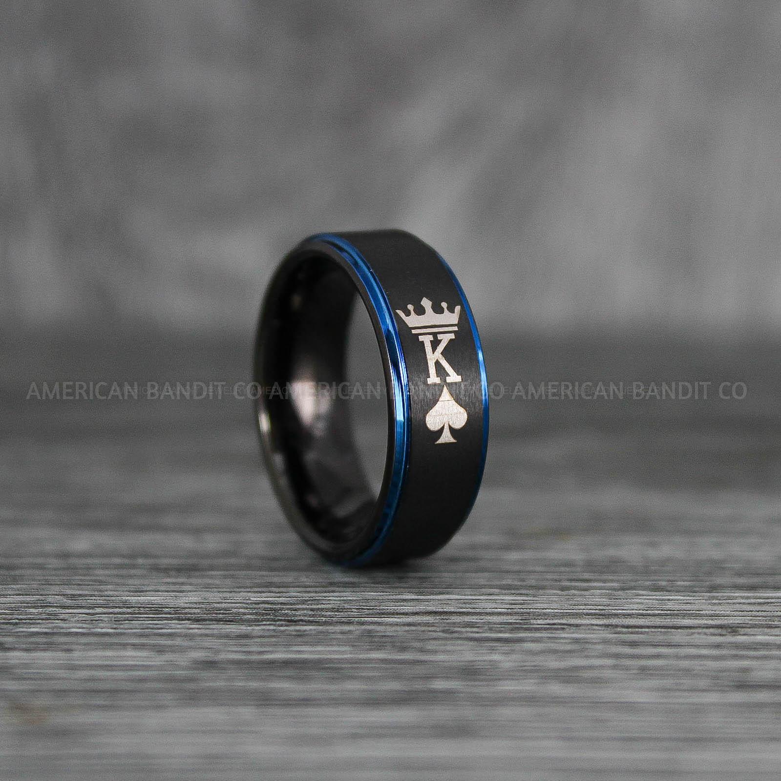 IMG_8012 King of Spades Ring, Poker Ring, Blackjack Ring, Poker Jewelry, Spade Ring, Spade Wedding Band - Image 1