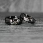 Her King His Queen Rings, King and Queen Rings, Couple Rings, Couple Wedding Bands - Image 2