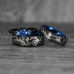 Nautical Ring, Anchor Ring, Black Anchor Rings, Black Wedding Rings, Black Nautical Rings, Black Wedding Bands, Black Anchor Tungsten Rings