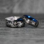 Nautical Ring, Anchor Ring, Black Anchor Rings, Black Wedding Rings, Black Nautical Rings, Black Wedding Bands, Black Anchor Tungsten Rings