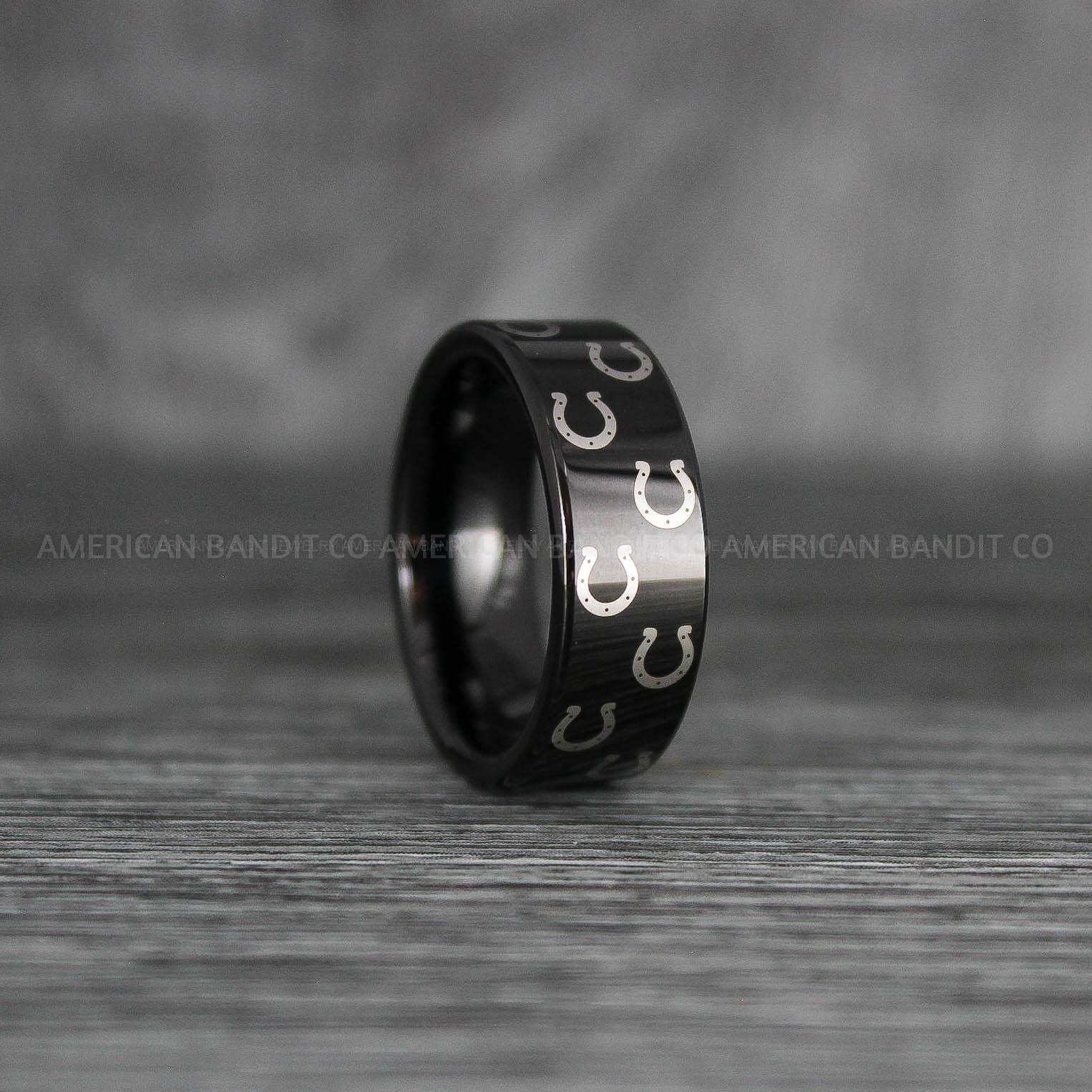 IMG_8035 Horseshoe Ring, Mustang Ring, Cowboys Ring, Horse Ring, Horse Riding Ring, Horse Jewelry, Horse Riding Jewelry, Colts Ring - Image 1