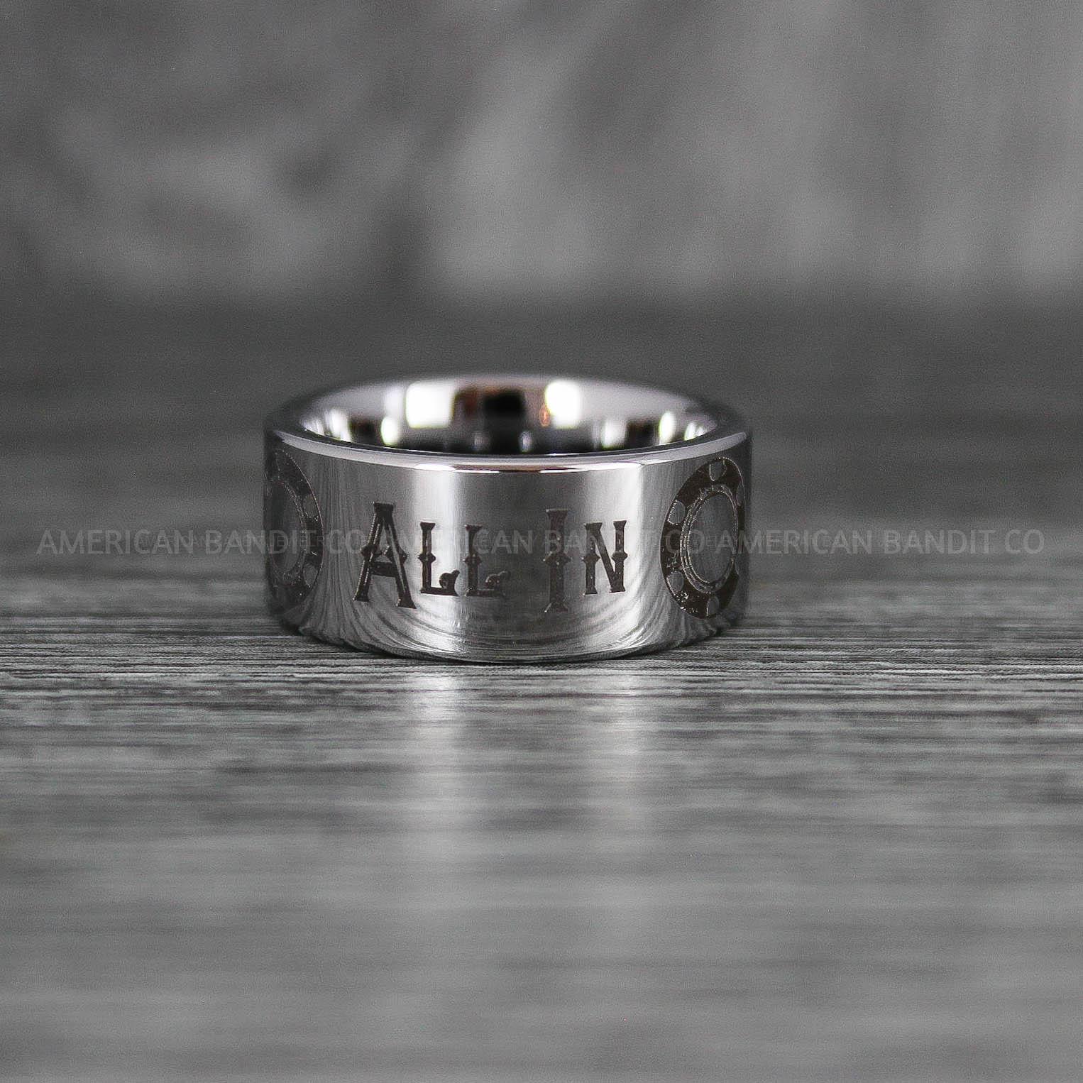 IMG_8037 All In Ring, Ace of Spades Ring, Poker Ring, Blackjack Ring, Poker Jewelry, Spade Ring, Spade Wedding Band - Image 1