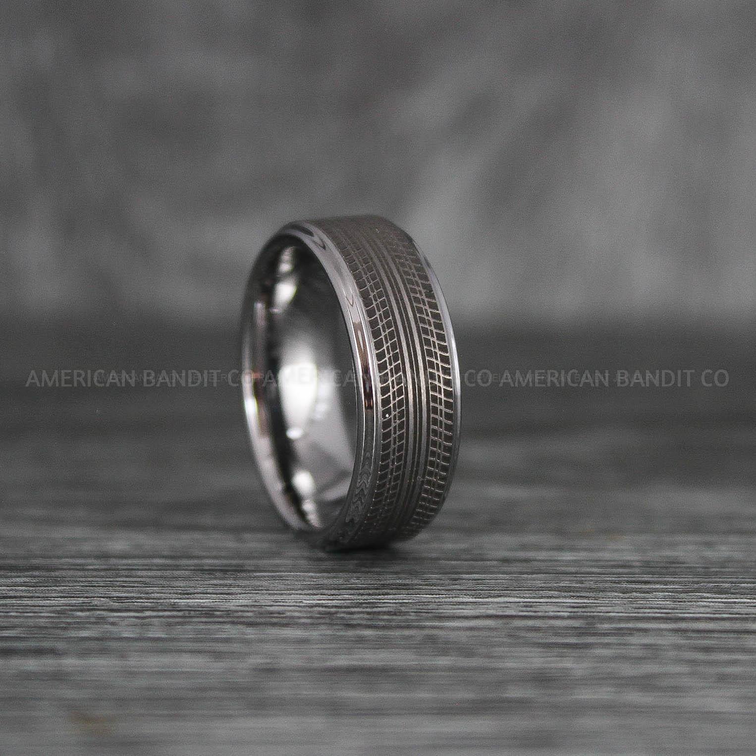 IMG_8039 Tire Ring, Tire Tread Pattern Ring, Tire Tread Ring, Mechanic Ring, Auto Racing Ring, Truck Driver Ring - Image 1