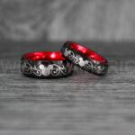 Mickey Mouse Rings, Mickey Rings, Couple Wedding Bands, Couple Rings, Mickey Mouse Wedding Bands