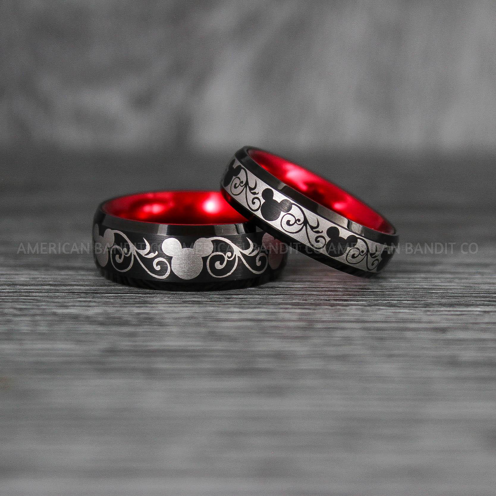 IMG_8058 Mickey Mouse Rings, Mickey Rings, Couple Wedding Bands, Couple Rings, Mickey Mouse Wedding Bands - Image 1
