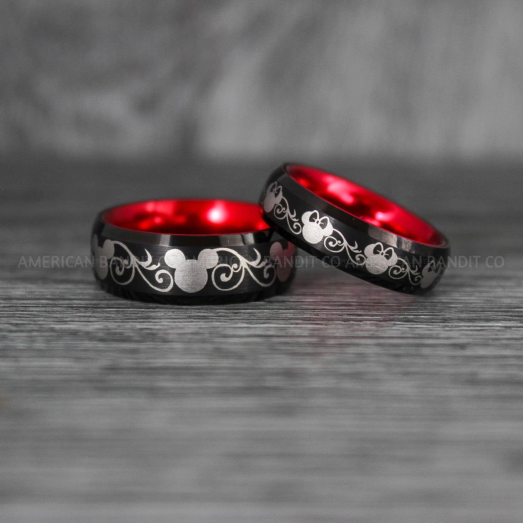 IMG_8059 Mickey Mouse Rings, Mickey Rings, Couple Wedding Bands, Couple Rings, Mickey Mouse Wedding Bands - Image 1