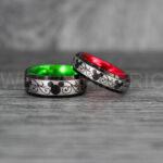 Mickey Mouse Rings, Mickey Rings, Couple Wedding Bands, Couple Rings, Mickey Mouse Wedding Bands