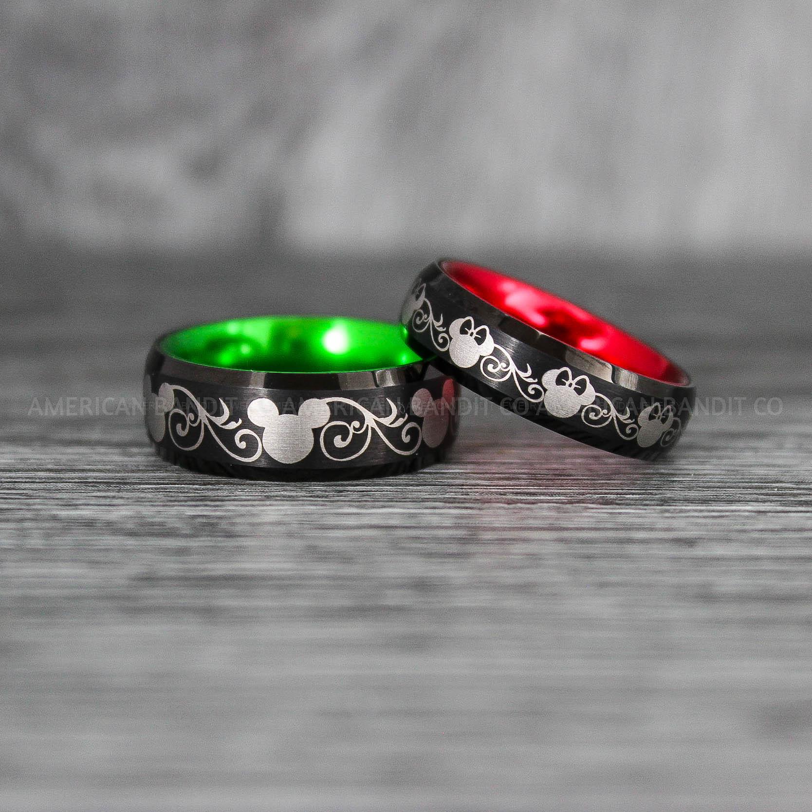 IMG_8066 Mickey Mouse Rings, Mickey Rings, Couple Wedding Bands, Couple Rings, Mickey Mouse Wedding Bands - Image 1